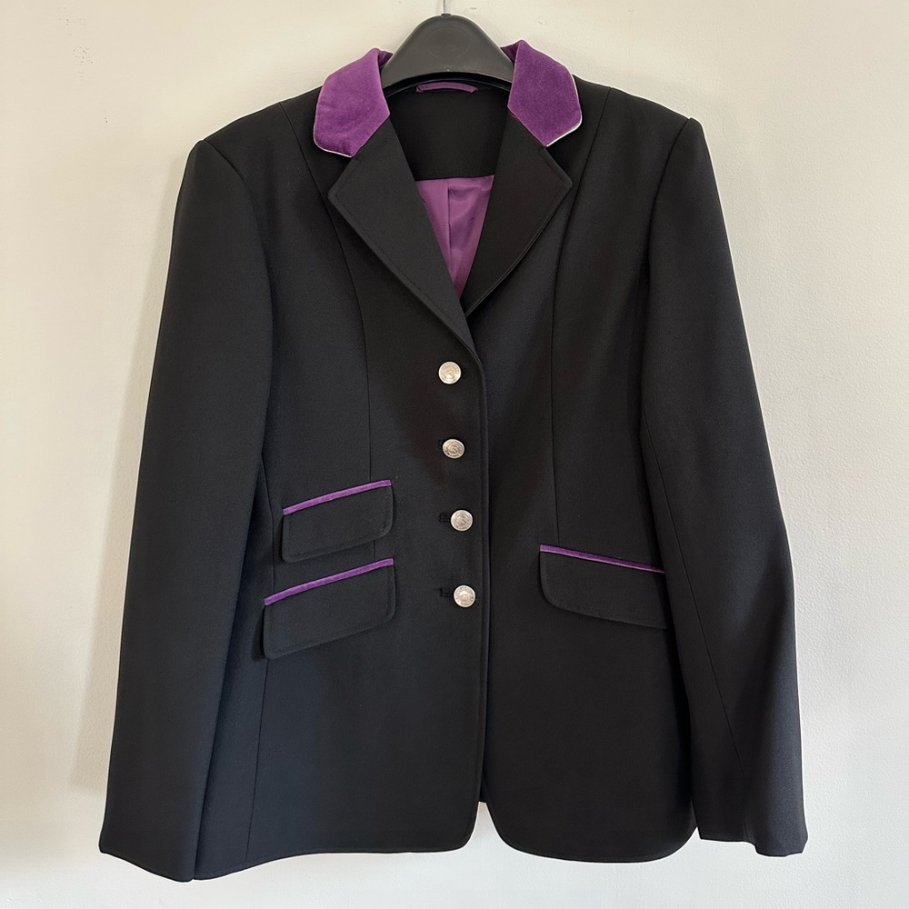 Shires Equestrian - Ladies Henley Competition Jacket - Black/Purple